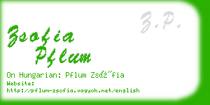 zsofia pflum business card